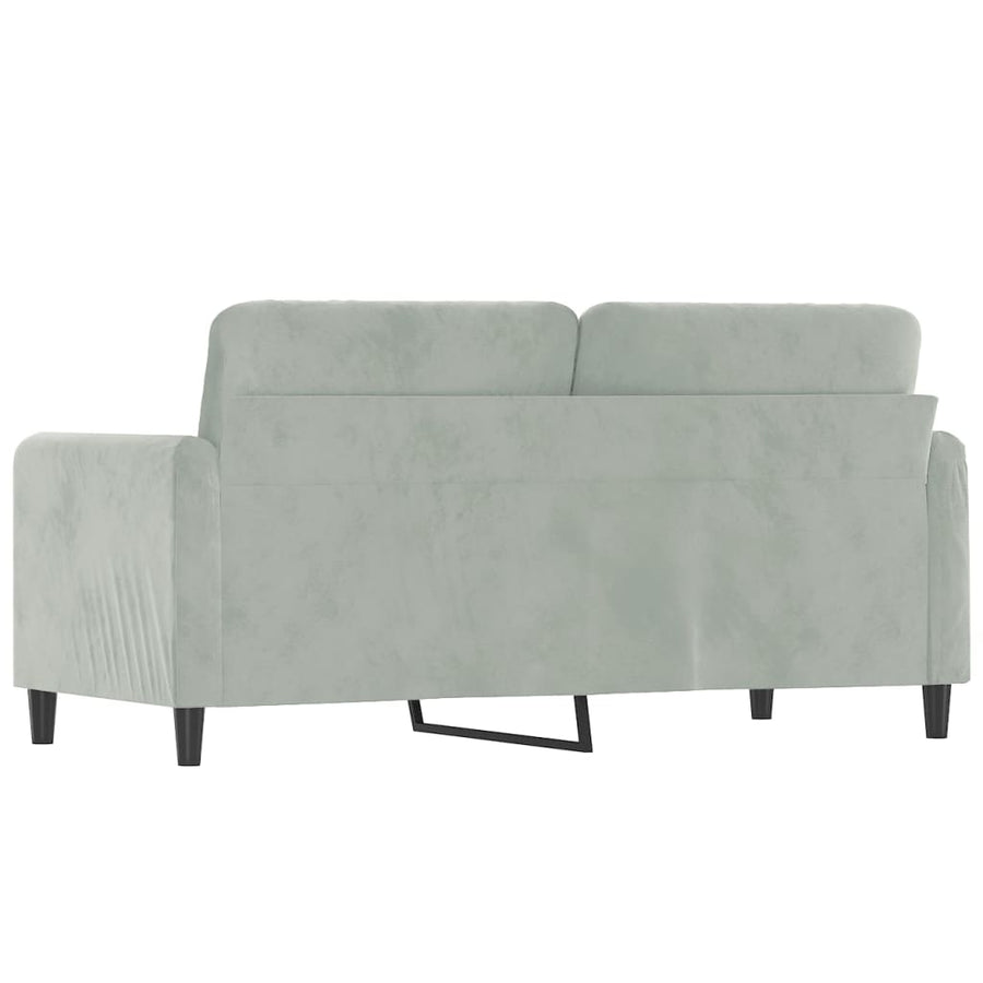 Tweezitsbank Fluweel 140 cm Lichtgrijs