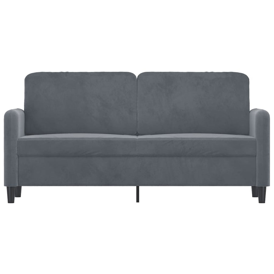Tweezitsbank Fluweel 140 cm Donkergrijs