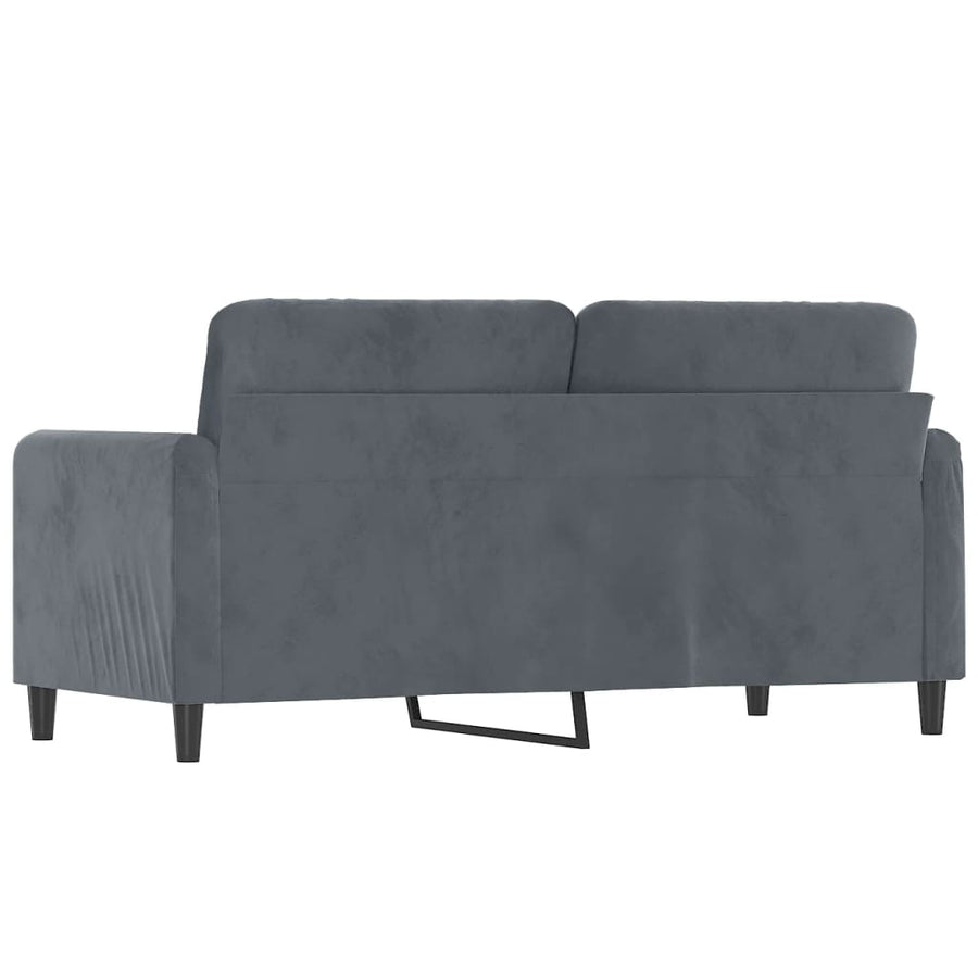 Tweezitsbank Fluweel 140 cm Donkergrijs