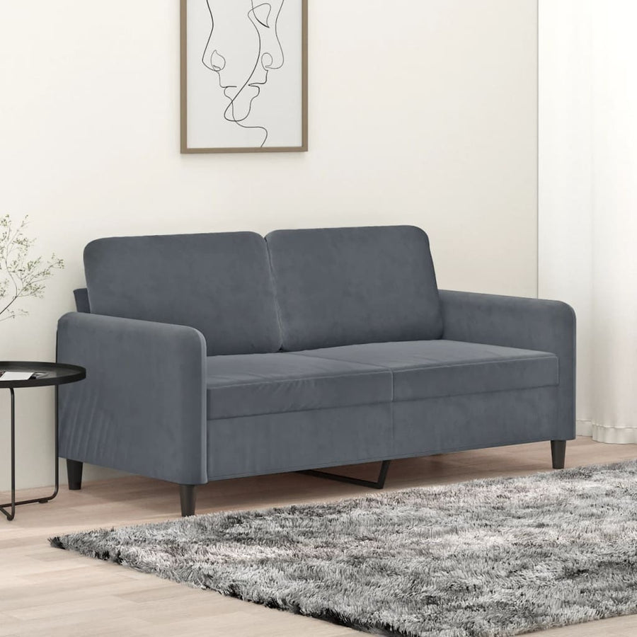 Tweezitsbank Fluweel 140 cm Donkergrijs