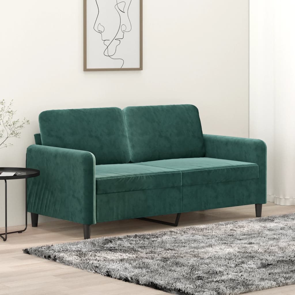Tweezitsbank Fluweel 140 cm Donkergroen