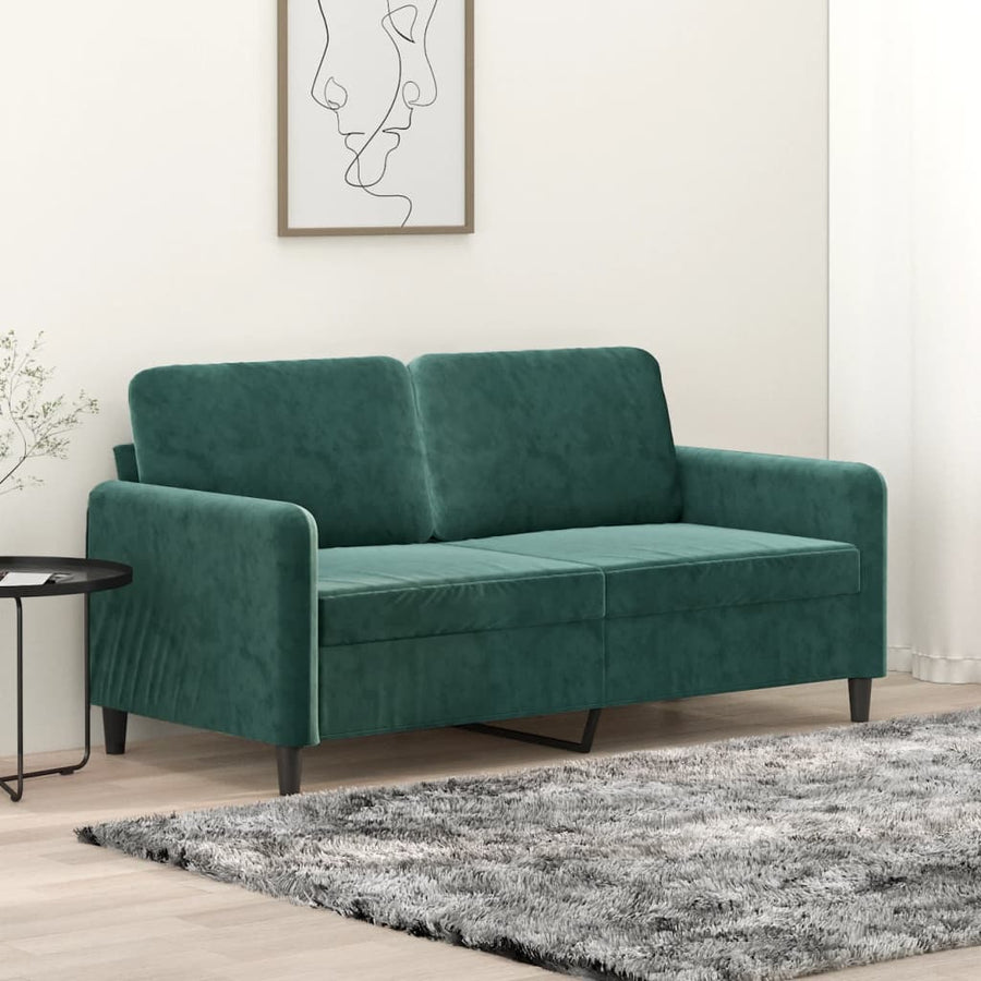 Tweezitsbank Fluweel 140 cm Donkergroen