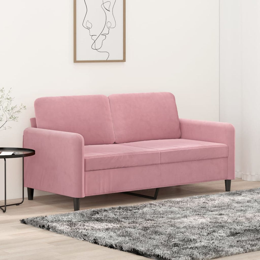 Tweezitsbank Fluweel 140 cm Roze