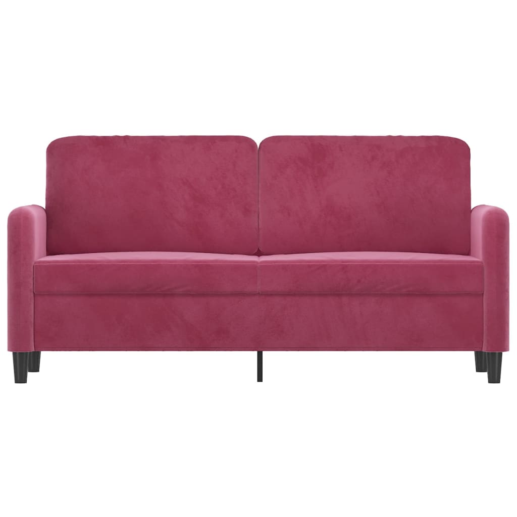 Tweezitsbank Fluweel 140 cm Wijnrood