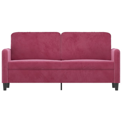Tweezitsbank Fluweel 140 cm Wijnrood
