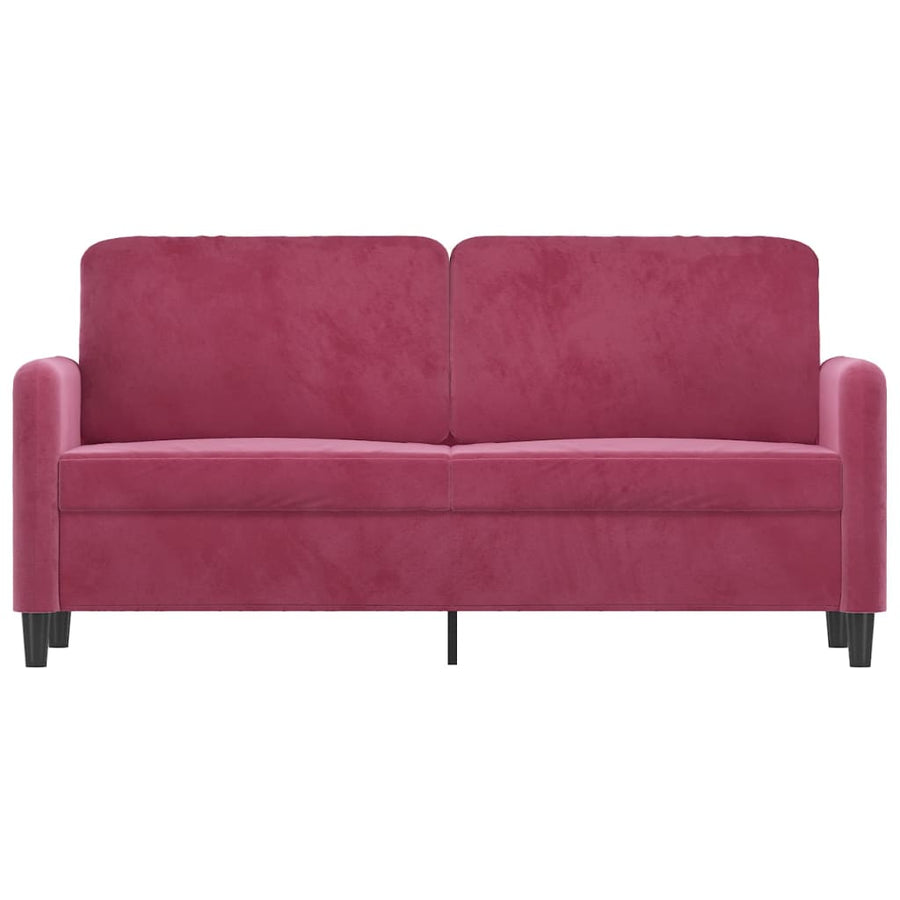 Tweezitsbank Fluweel 140 cm Wijnrood