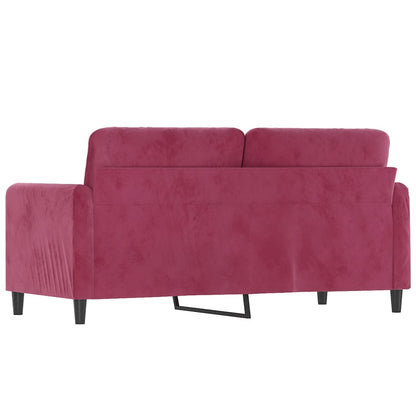 Tweezitsbank Fluweel 140 cm Wijnrood