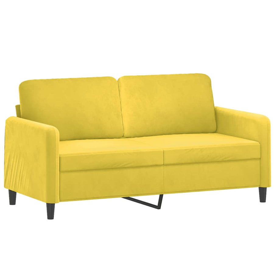 Tweezitsbank Fluweel 140 cm Geel