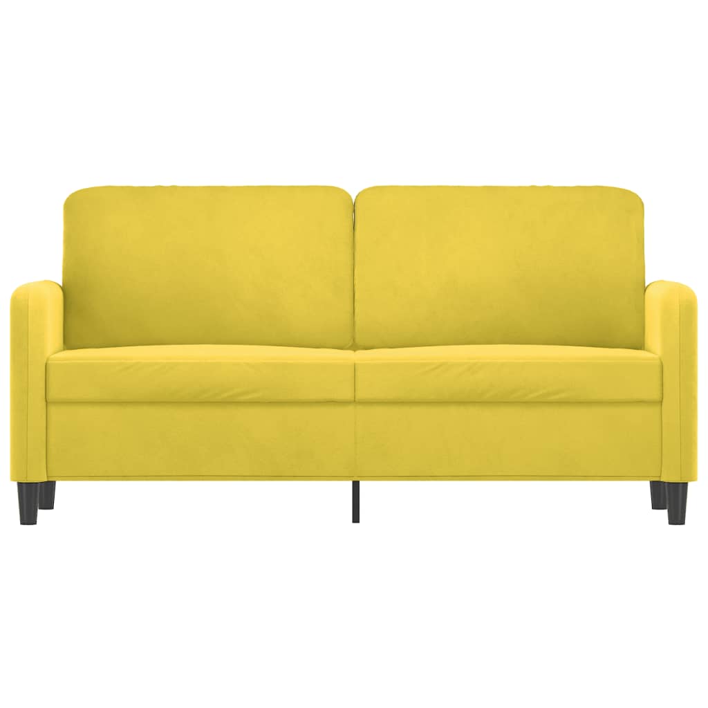 Tweezitsbank Fluweel 140 cm Geel