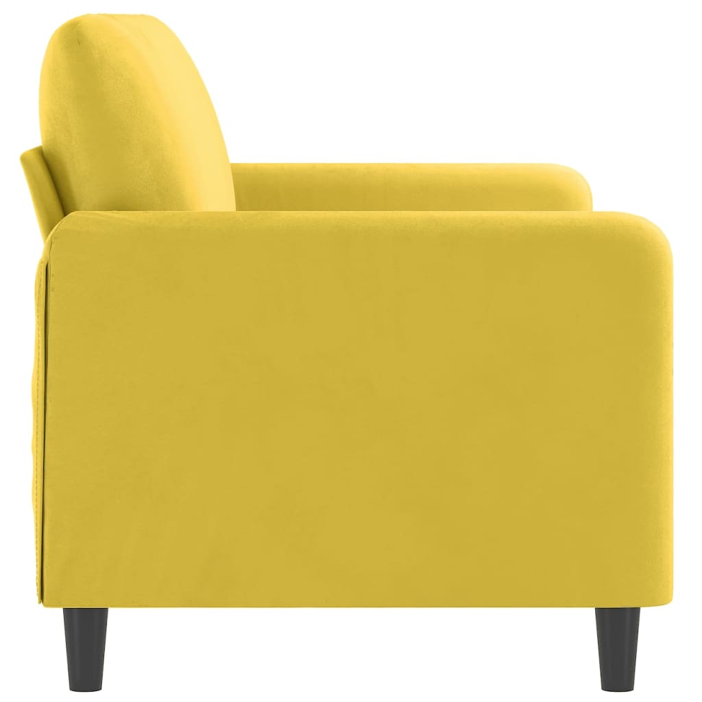 Tweezitsbank Fluweel 140 cm Geel