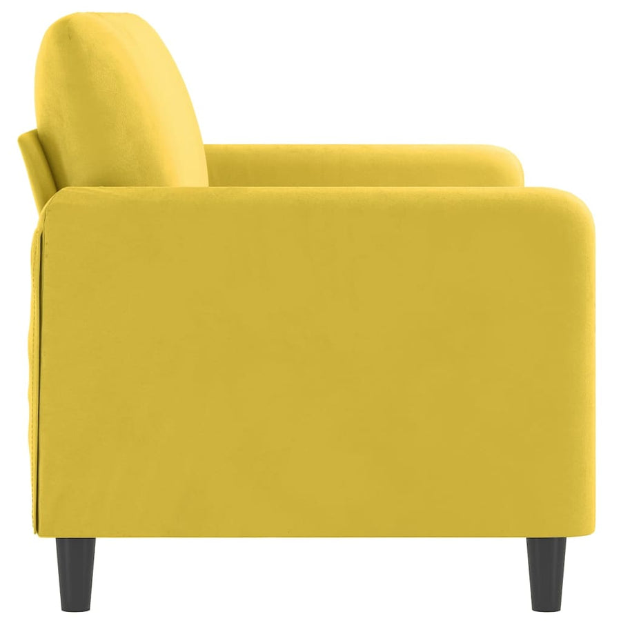 Tweezitsbank Fluweel 140 cm Geel