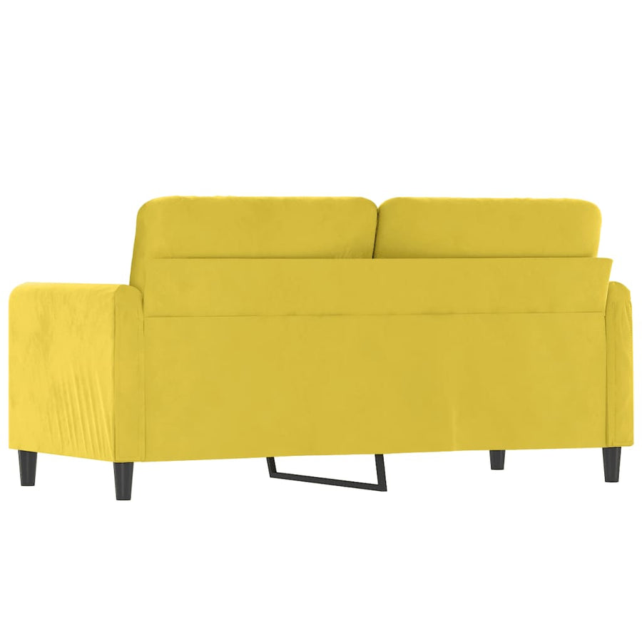 Tweezitsbank Fluweel 140 cm Geel