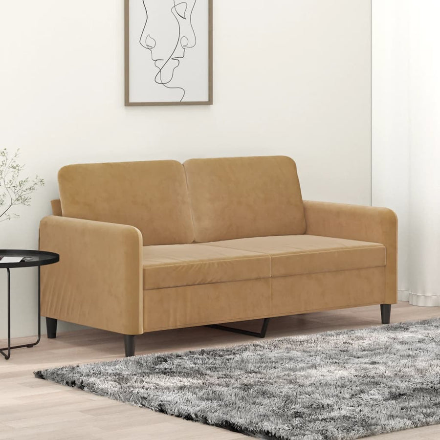 Tweezitsbank Stof 140 cm Bruin
