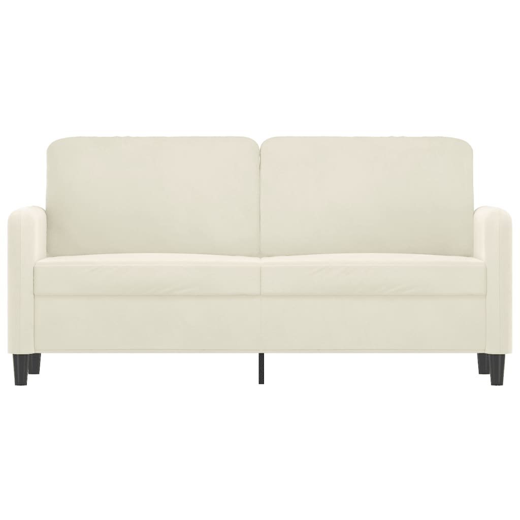 Tweezitsbank Fluweel Kleurig 140 cm Crème
