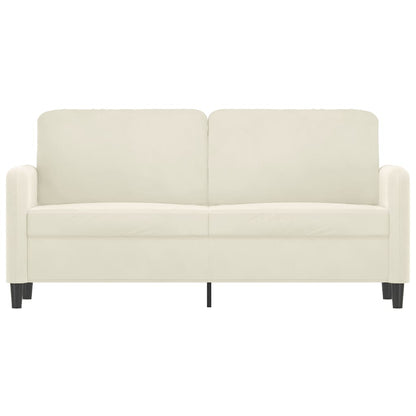 Tweezitsbank Fluweel Kleurig 140 cm Crème