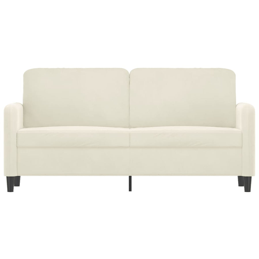Tweezitsbank Fluweel Kleurig 140 cm Crème