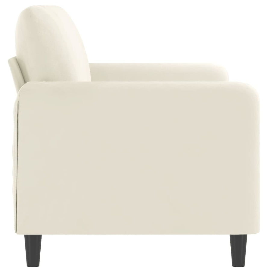 Tweezitsbank Fluweel Kleurig 140 cm Crème