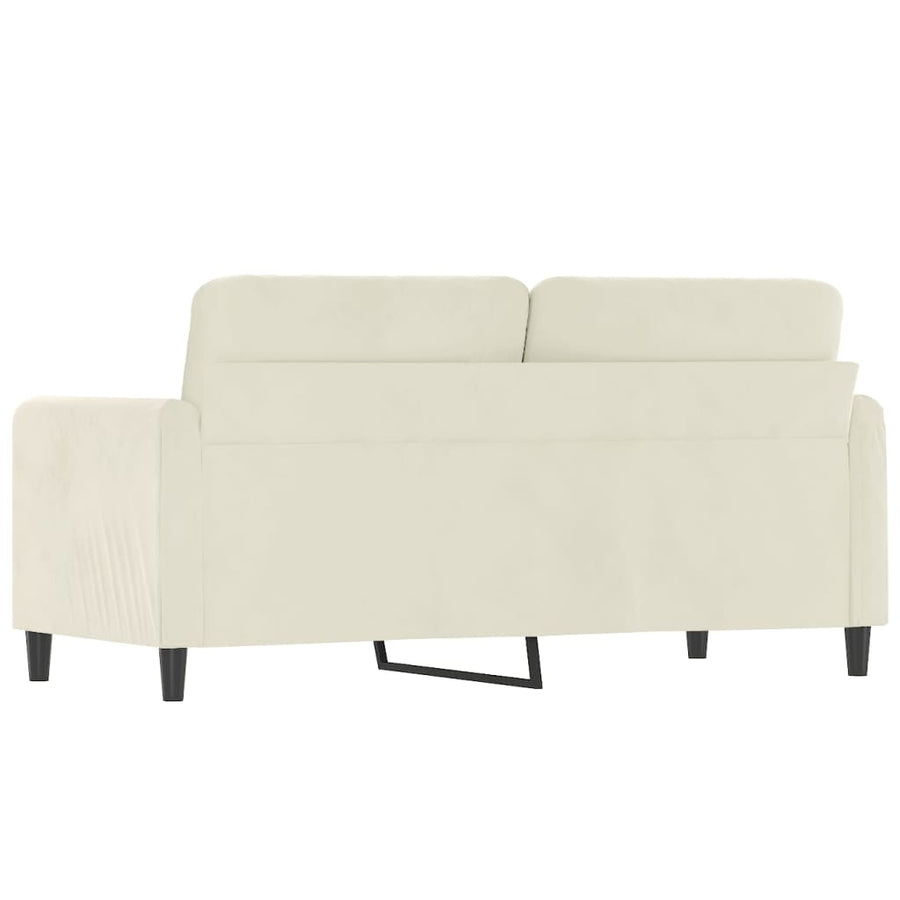 Tweezitsbank Fluweel Kleurig 140 cm Crème
