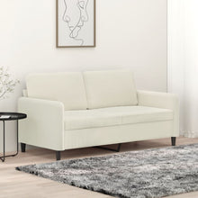 Tweezitsbank Fluweel Kleurig 140 cm Crème
