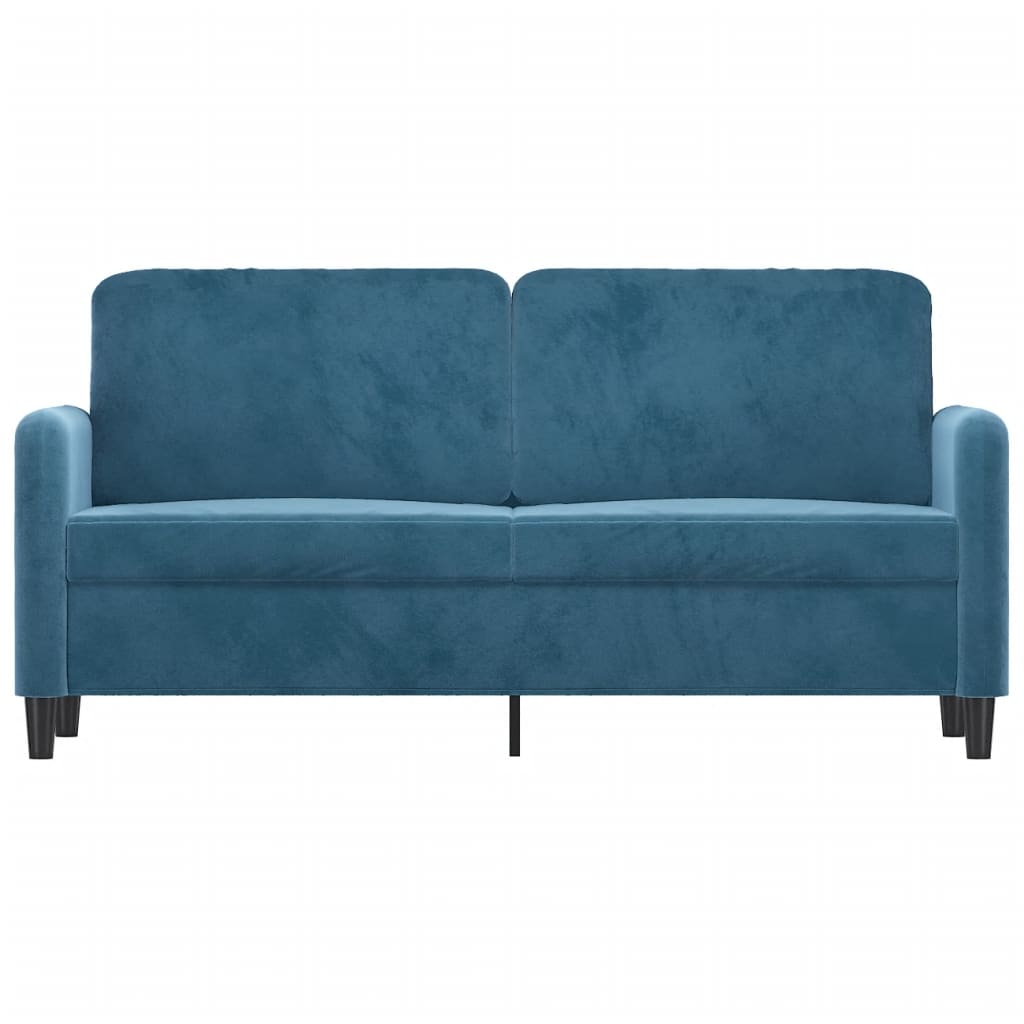 Tweezitsbank Fluweel 140 cm Blauw