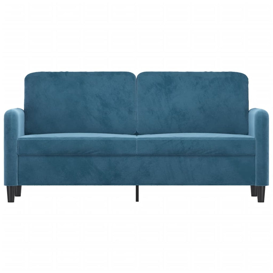 Tweezitsbank Fluweel 140 cm Blauw