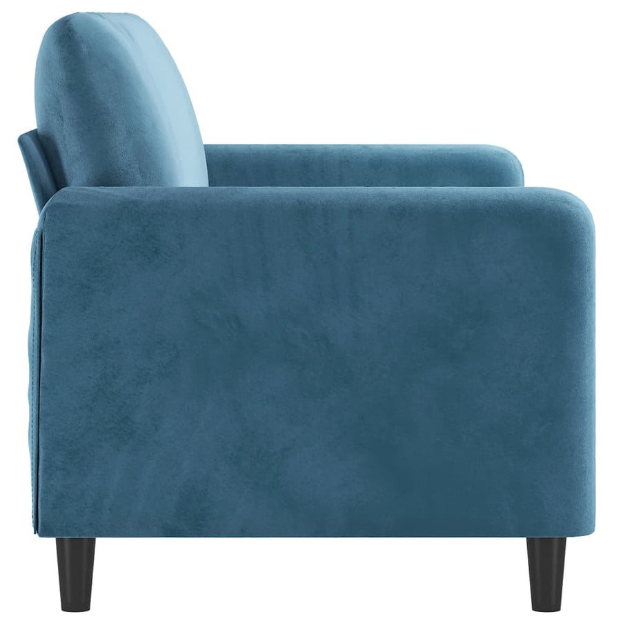 Tweezitsbank Fluweel 140 cm Blauw