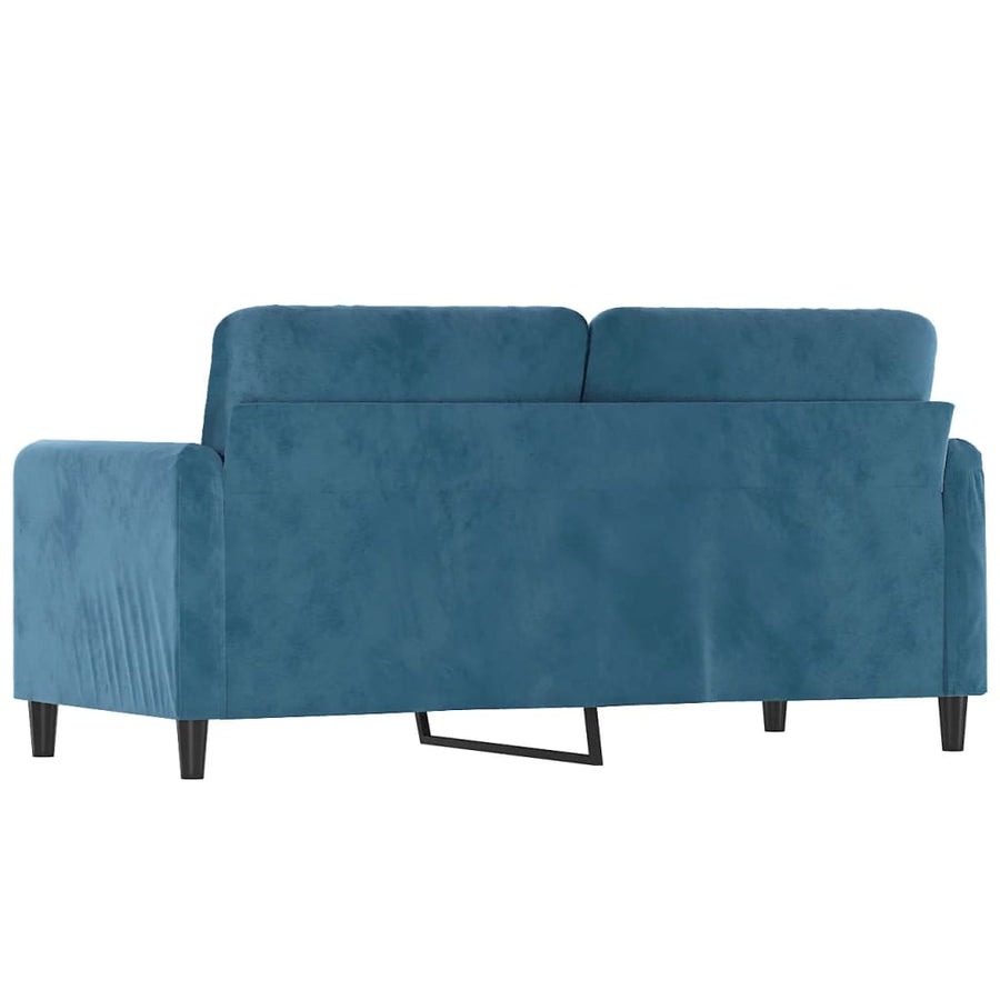 Tweezitsbank Fluweel 140 cm Blauw