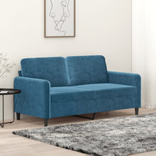 Tweezitsbank Fluweel 140 cm Blauw