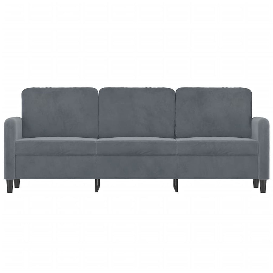 Driezitsbank Fluweel 180 cm Donkergrijs