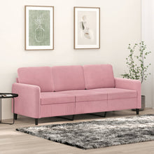 Driezitsbank Fluweel 180 cm Roze