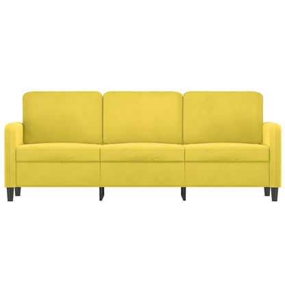 Driezitsbank Fluweel 180 cm Geel