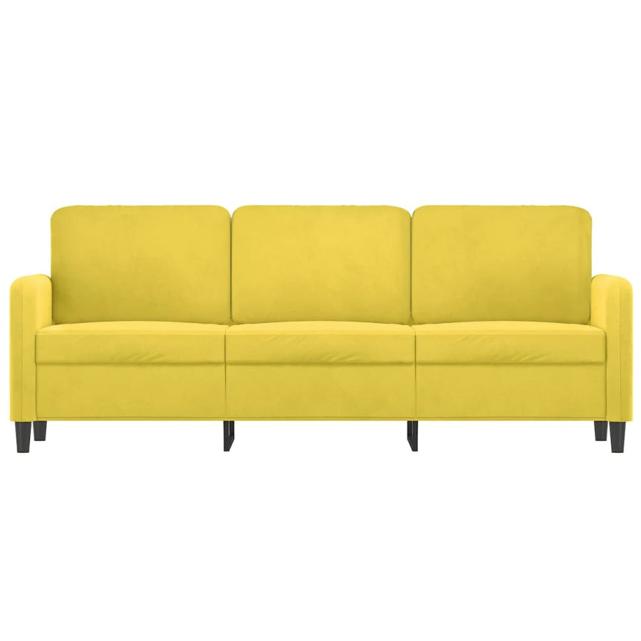 Driezitsbank Fluweel 180 cm Geel