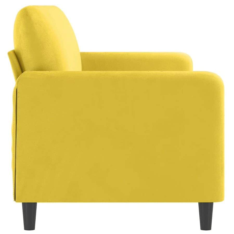Driezitsbank Fluweel 180 cm Geel
