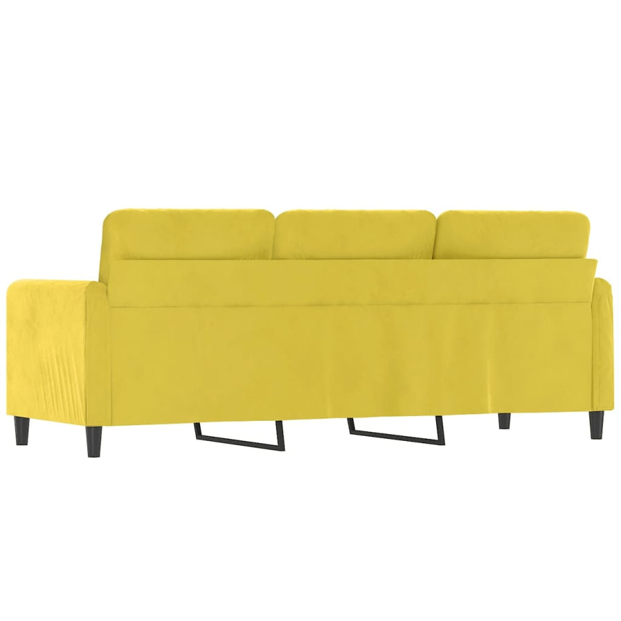 Driezitsbank Fluweel 180 cm Geel