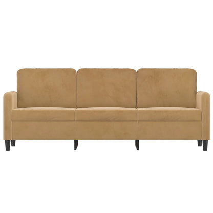 Driezitsbank Fluweel 180 cm Bruin
