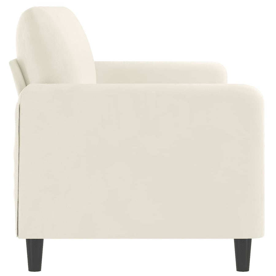 Driezitsbank Fluweel Kleurig 180 cm Crème