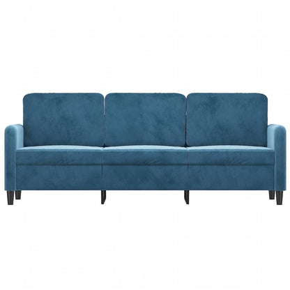 Driezitsbank Fluweel 180 cm Blauw