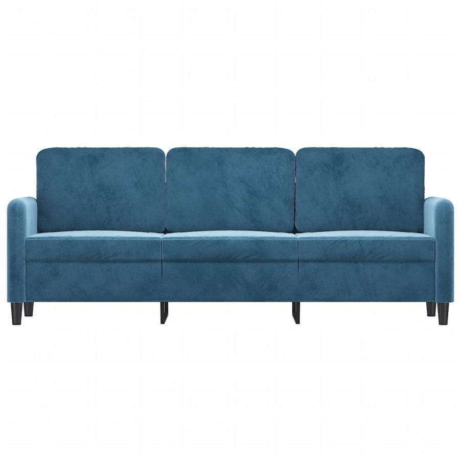 Driezitsbank Fluweel 180 cm Blauw