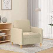 Fauteuil 60 cm stof crèmekleurig 78x77x80 cm