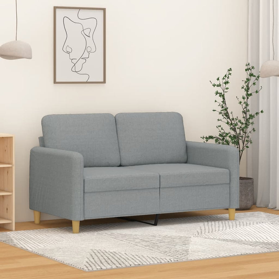 Tweezitsbank Stof 120 cm Lichtgrijs