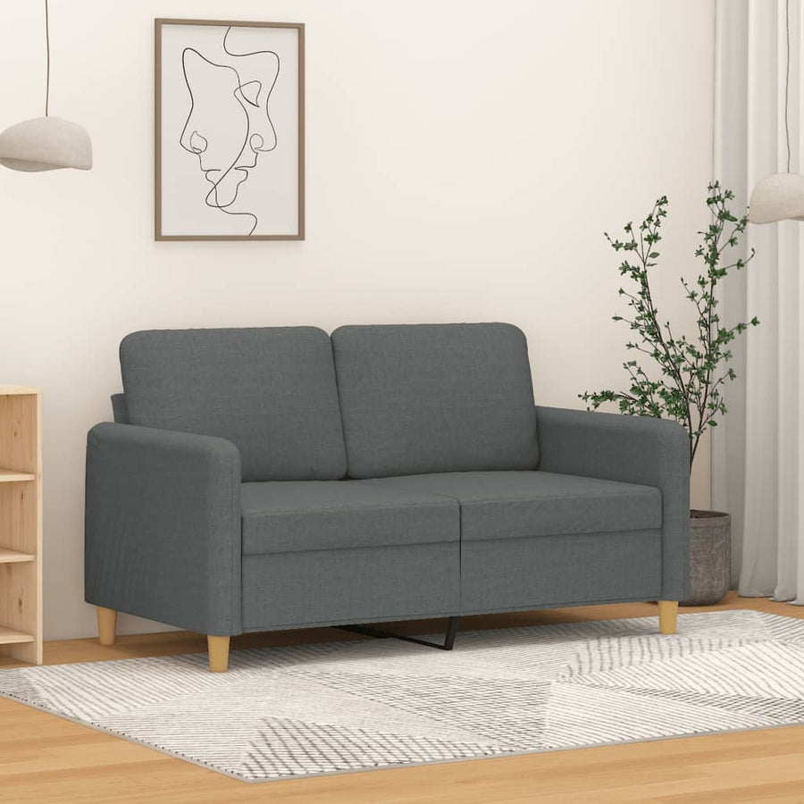 Tweezitsbank Stof 120 cm Donkergrijs