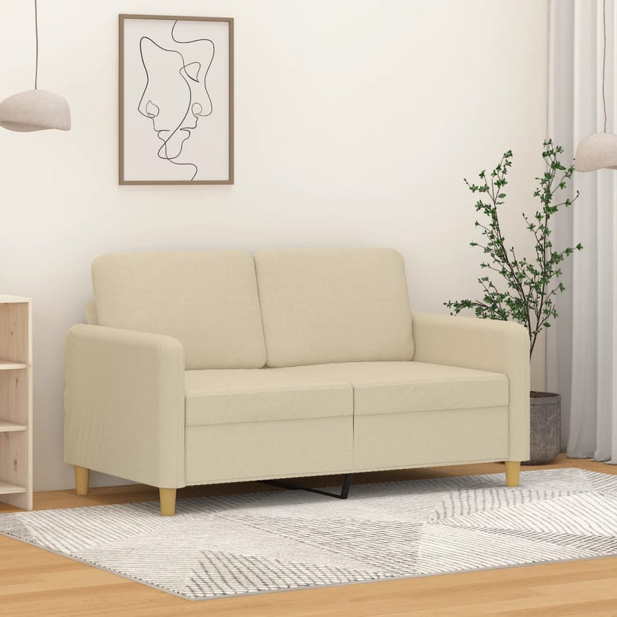 Tweezitsbank Stof Kleurig 120 cm Crème