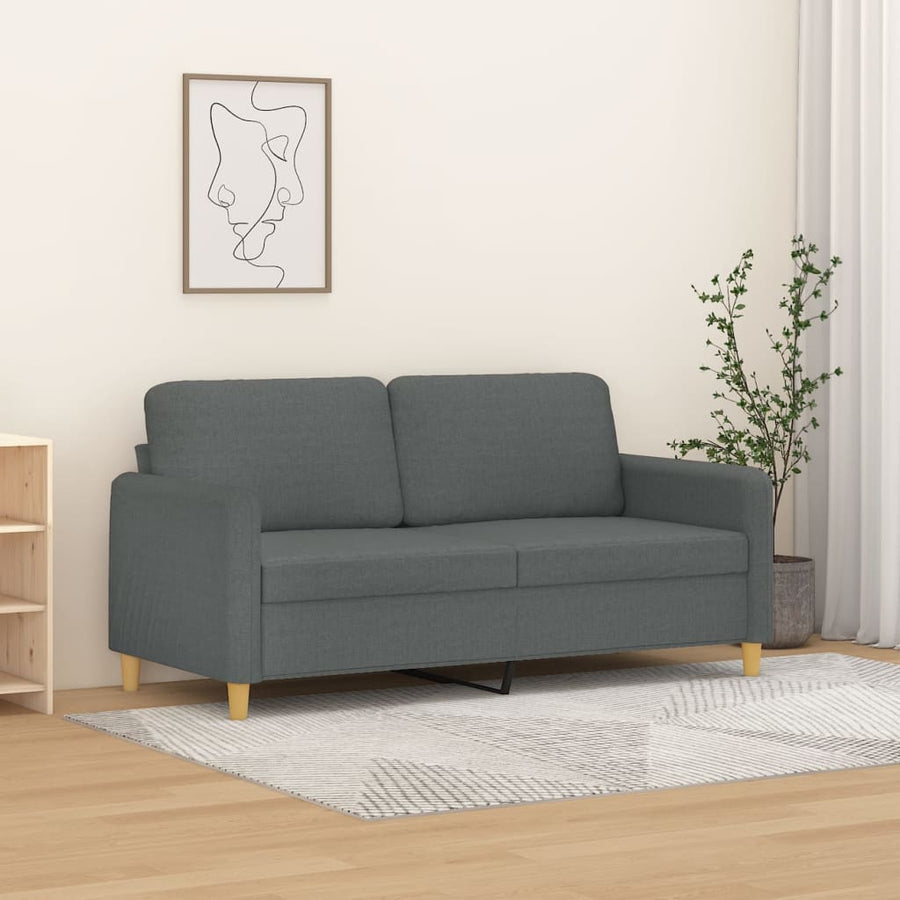 Tweezitsbank Stof 140 cm Donkergrijs