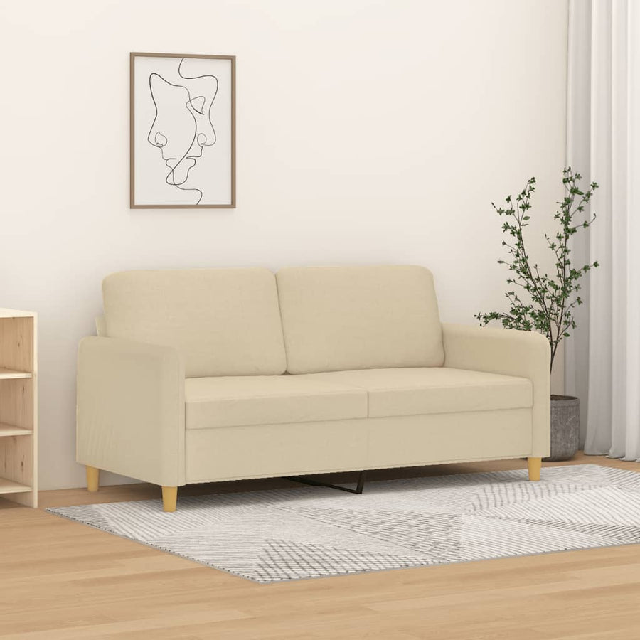 Tweezitsbank Stof Kleurig 140 cm Crème