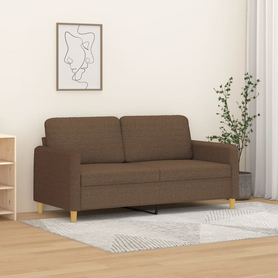 Tweezitsbank Stof 140 cm Bruin