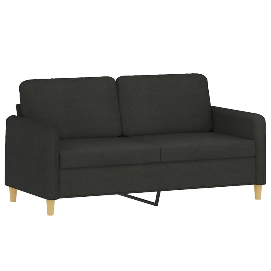 Tweezitsbank Stof 140 cm Zwart