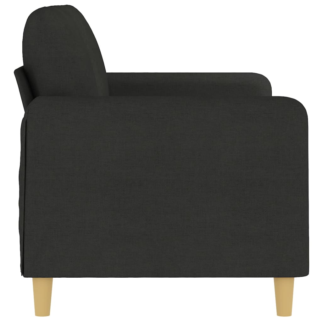 Tweezitsbank Stof 140 cm Zwart