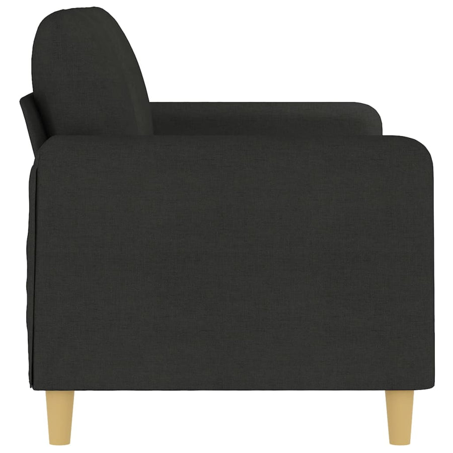 Tweezitsbank Stof 140 cm Zwart