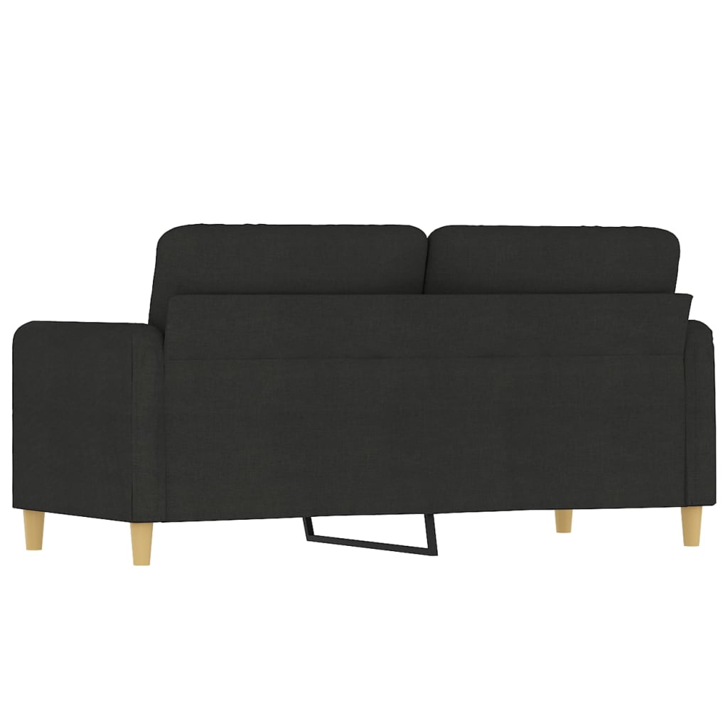 Tweezitsbank Stof 140 cm Zwart