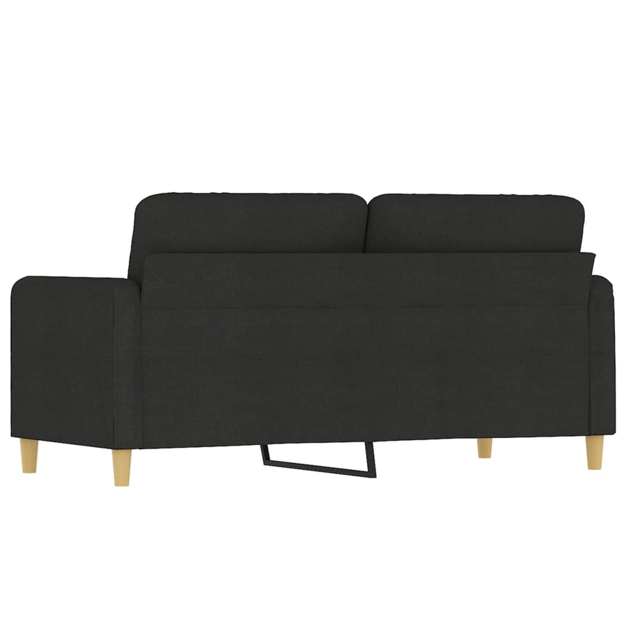 Tweezitsbank Stof 140 cm Zwart
